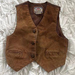 Vintage leather vest by New Terrain